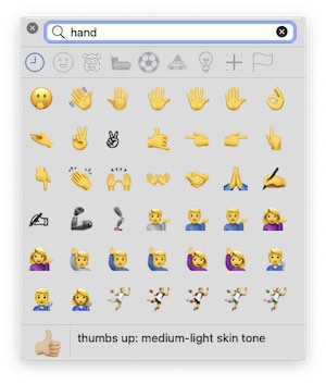 copypaste emoji palette