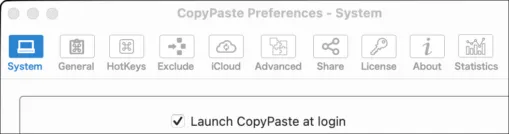 CopyPaste login at startup