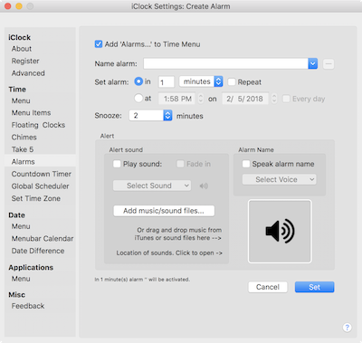 iClock Alarms