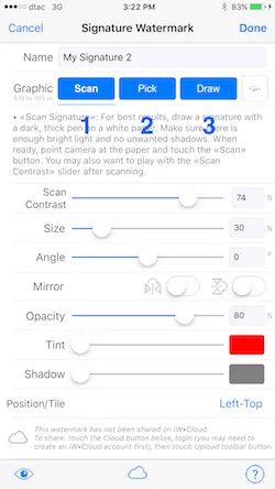 signature watermark for android and ios